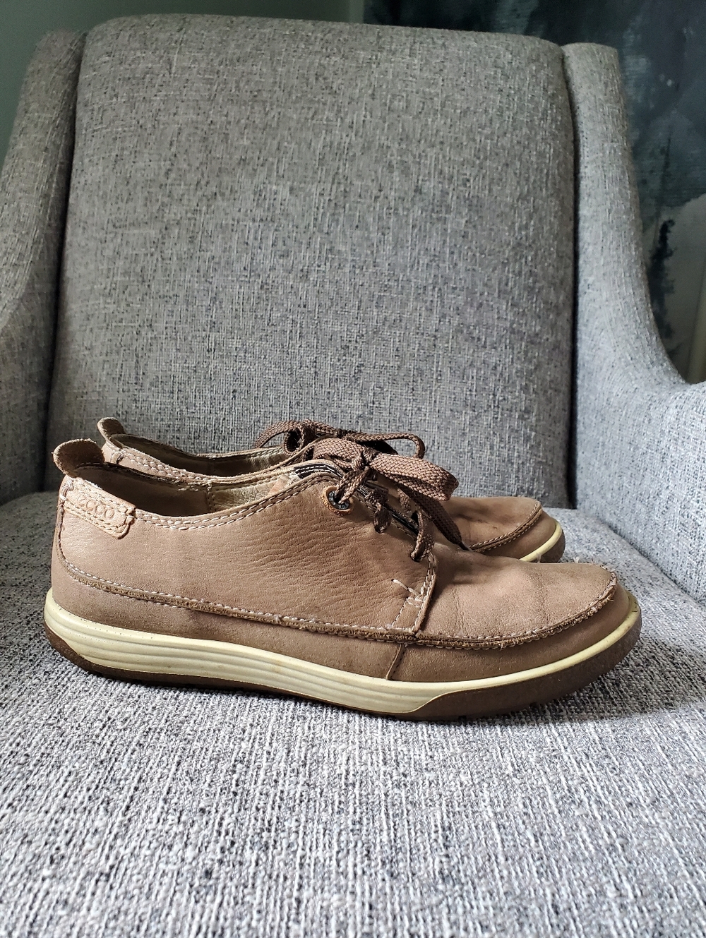 ✅ ECCO Chase II Tie Casual Low-top Sneaker, Earthy Taupe Nubuck (38)
